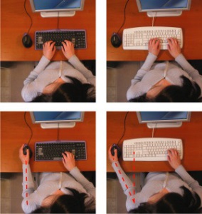 Il confronto di una tastiera standard ed una "per mancini"